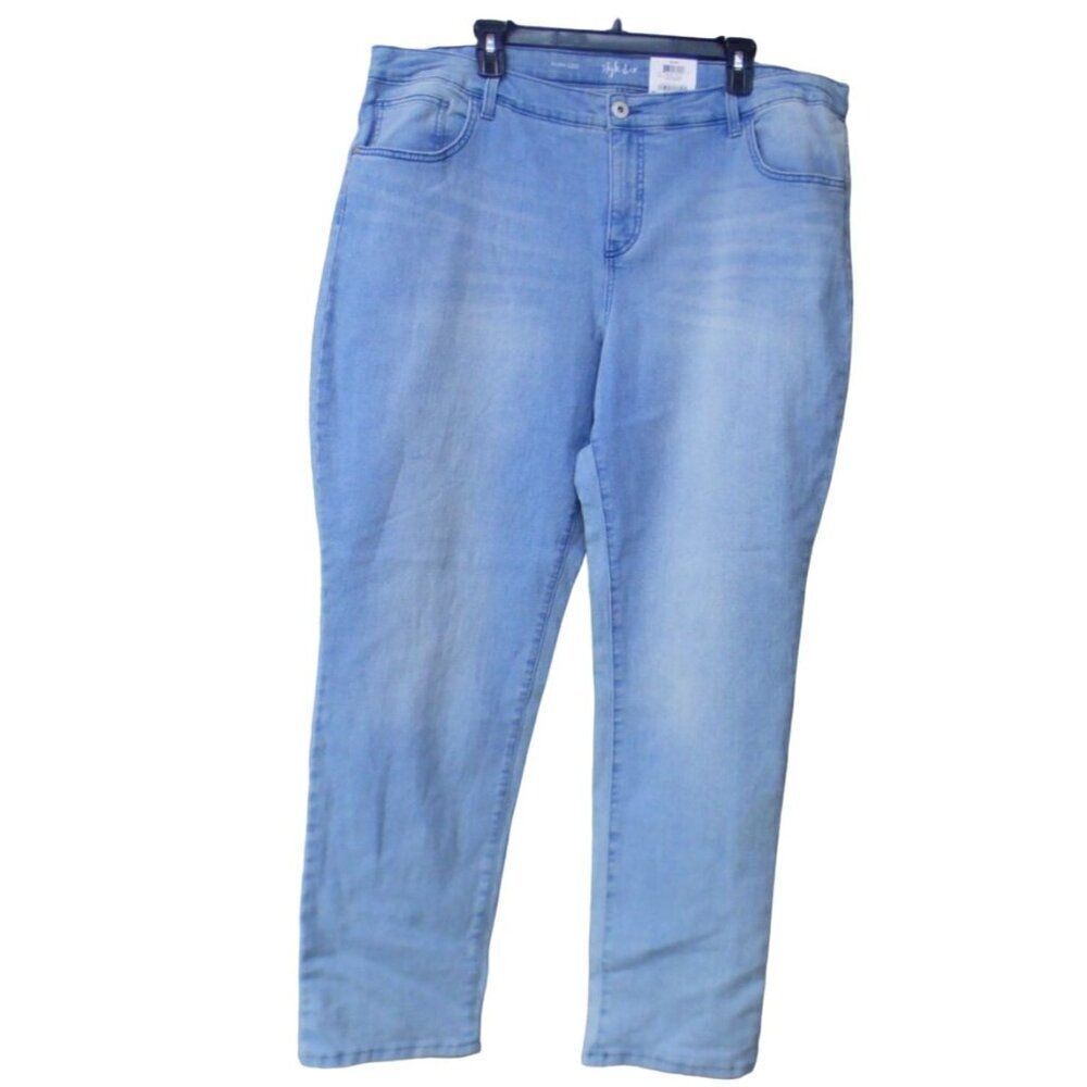 Style & Co Plus Size Mid-Rise Slim-Leg Jeans, Open Desert, Sz. 20W - Picture 2 of 14